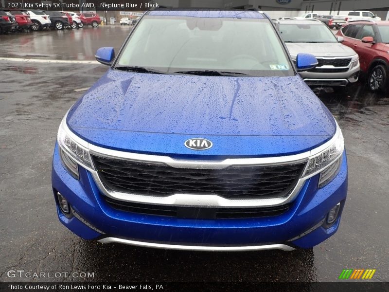 Neptune Blue / Black 2021 Kia Seltos SX Turbo AWD