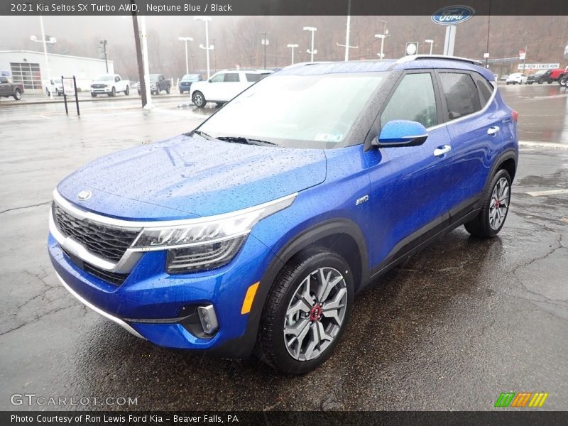 Neptune Blue / Black 2021 Kia Seltos SX Turbo AWD
