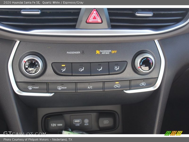 Quartz White / Espresso/Gray 2020 Hyundai Santa Fe SE