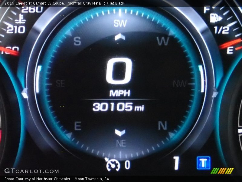 Nightfall Gray Metallic / Jet Black 2016 Chevrolet Camaro SS Coupe