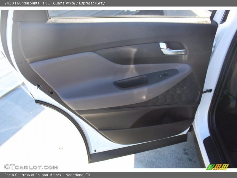 Quartz White / Espresso/Gray 2020 Hyundai Santa Fe SE