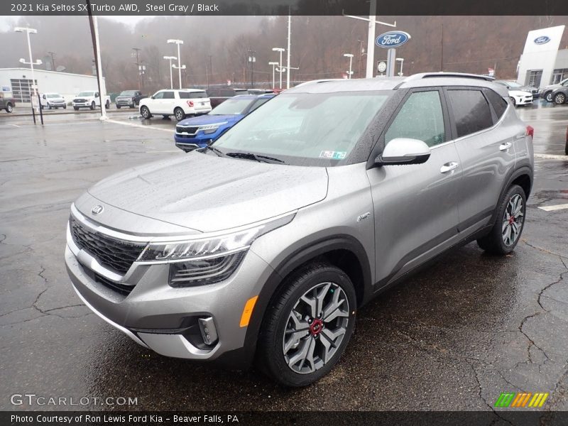 Steel Gray / Black 2021 Kia Seltos SX Turbo AWD