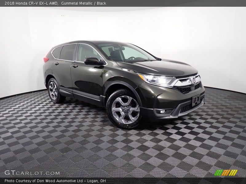 Gunmetal Metallic / Black 2018 Honda CR-V EX-L AWD