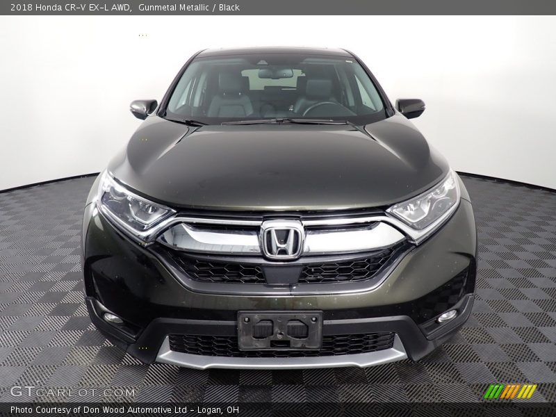 Gunmetal Metallic / Black 2018 Honda CR-V EX-L AWD