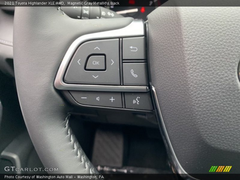 Magnetic Gray Metallic / Black 2021 Toyota Highlander XLE AWD