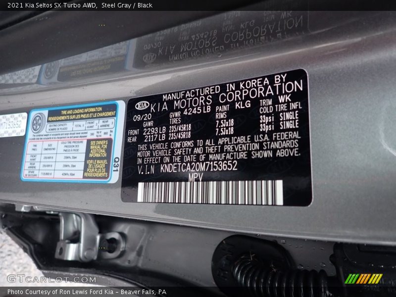 Steel Gray / Black 2021 Kia Seltos SX Turbo AWD