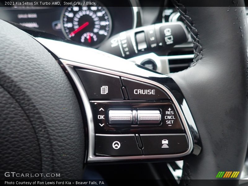 Steel Gray / Black 2021 Kia Seltos SX Turbo AWD