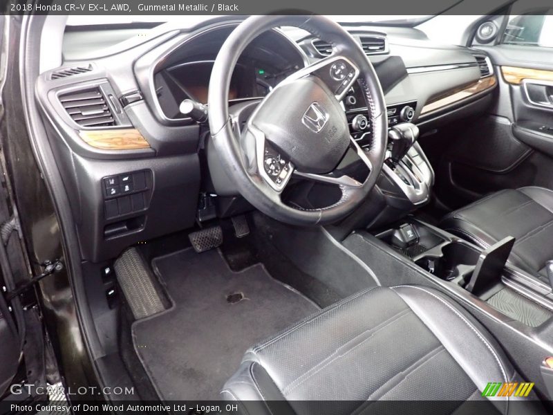 Gunmetal Metallic / Black 2018 Honda CR-V EX-L AWD