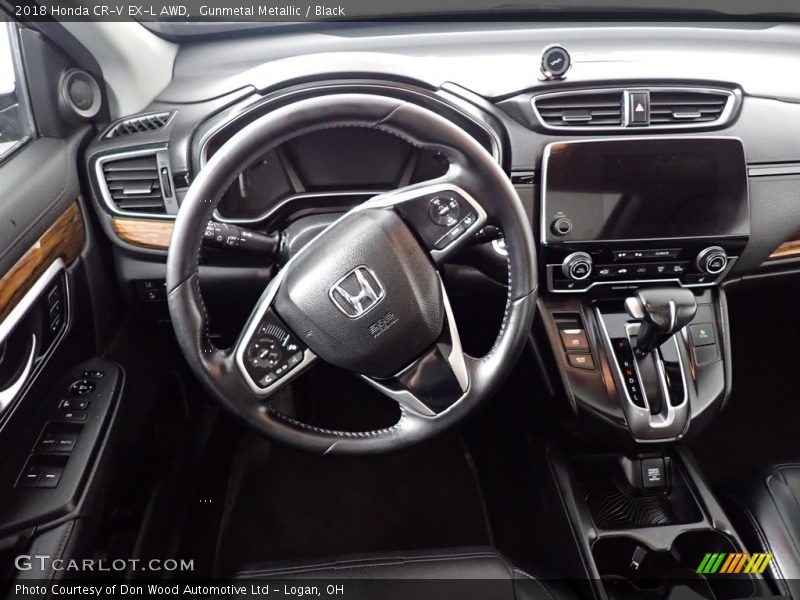 Gunmetal Metallic / Black 2018 Honda CR-V EX-L AWD