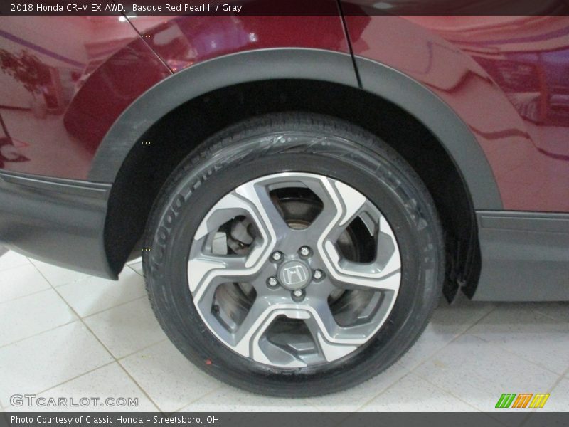 Basque Red Pearl II / Gray 2018 Honda CR-V EX AWD