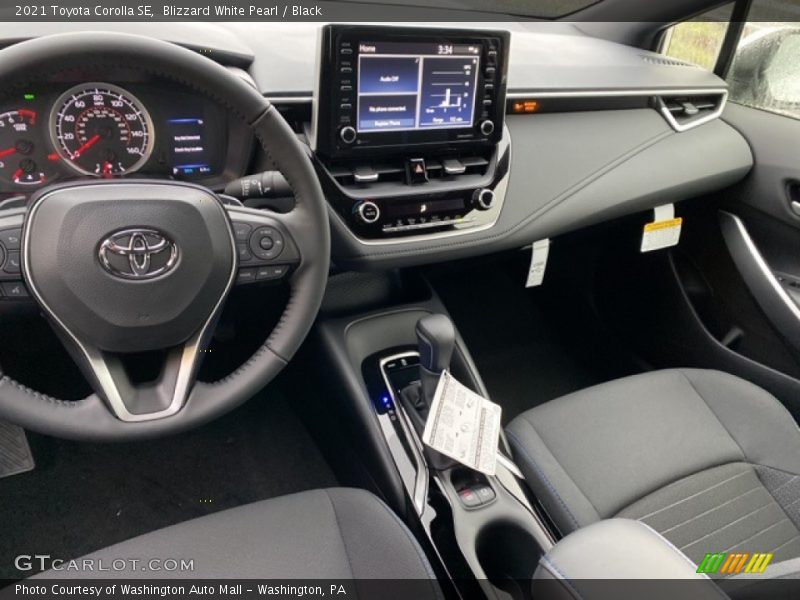 Blizzard White Pearl / Black 2021 Toyota Corolla SE