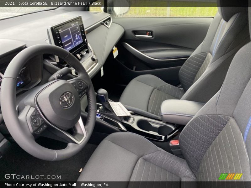 Blizzard White Pearl / Black 2021 Toyota Corolla SE