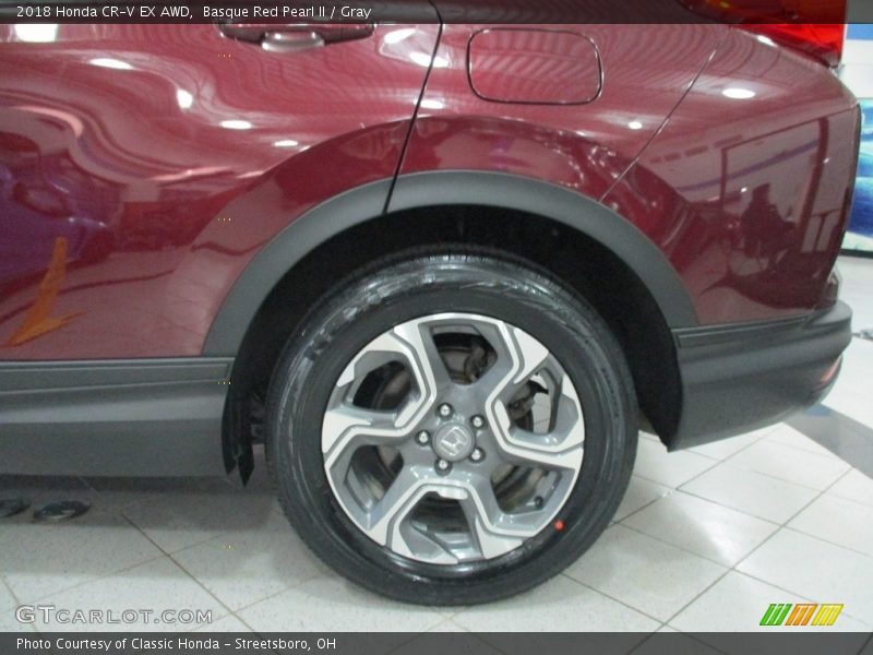 Basque Red Pearl II / Gray 2018 Honda CR-V EX AWD