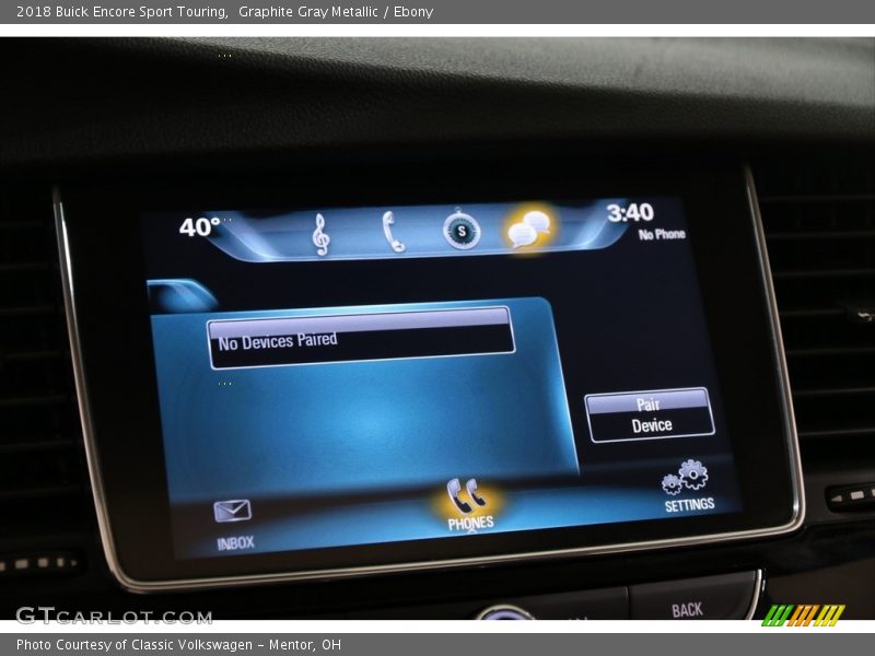 Graphite Gray Metallic / Ebony 2018 Buick Encore Sport Touring