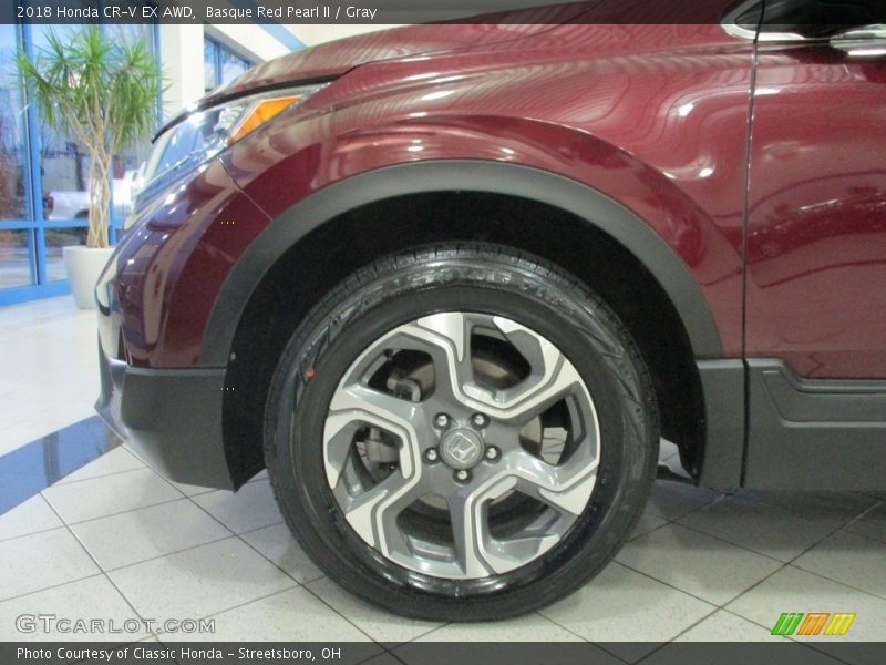 Basque Red Pearl II / Gray 2018 Honda CR-V EX AWD