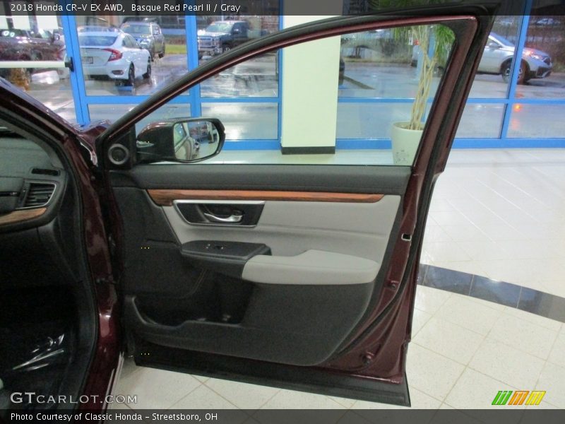 Basque Red Pearl II / Gray 2018 Honda CR-V EX AWD