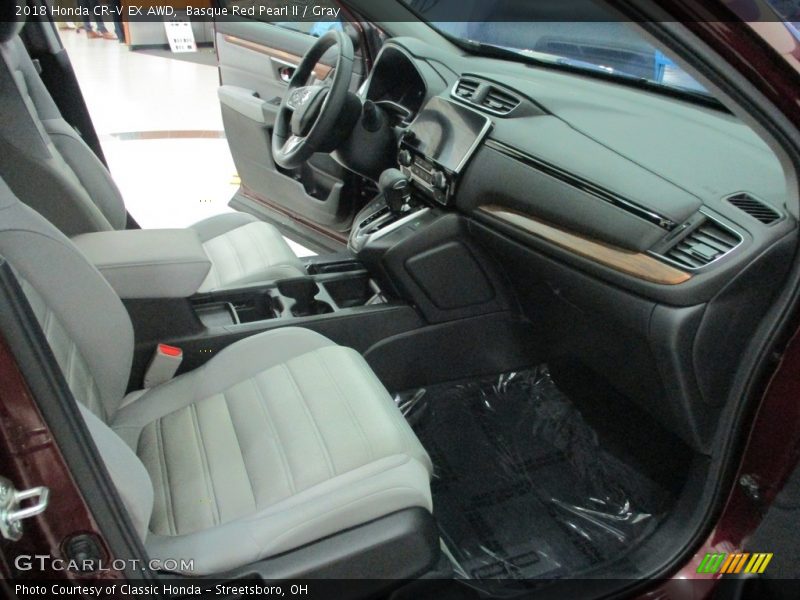 Basque Red Pearl II / Gray 2018 Honda CR-V EX AWD