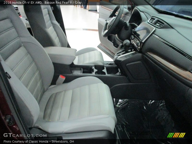 Basque Red Pearl II / Gray 2018 Honda CR-V EX AWD