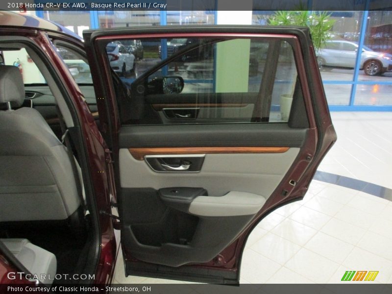 Basque Red Pearl II / Gray 2018 Honda CR-V EX AWD