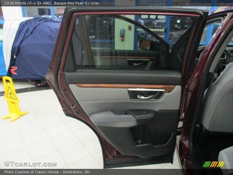 Basque Red Pearl II / Gray 2018 Honda CR-V EX AWD