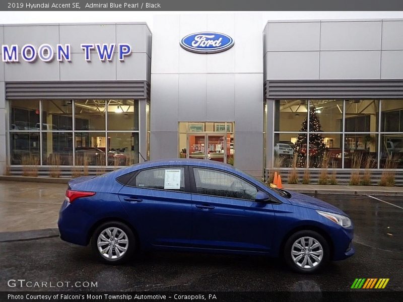 Admiral Blue Pearl / Black 2019 Hyundai Accent SE