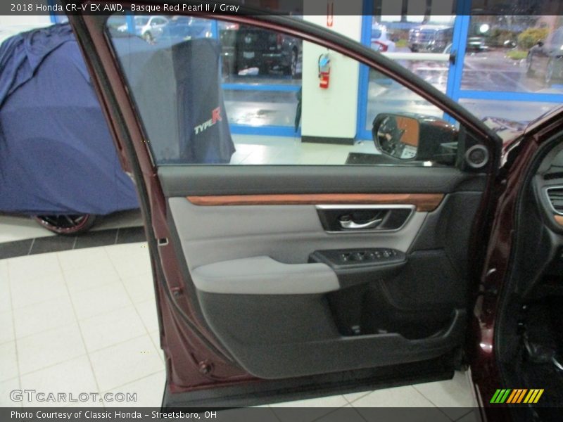 Basque Red Pearl II / Gray 2018 Honda CR-V EX AWD