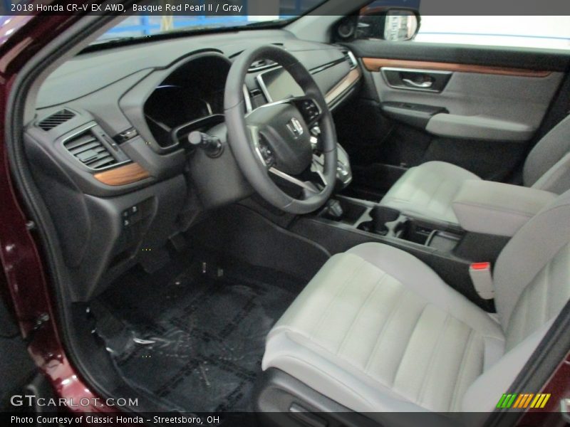 Basque Red Pearl II / Gray 2018 Honda CR-V EX AWD
