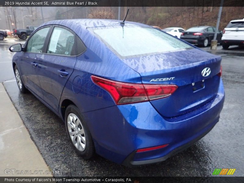 Admiral Blue Pearl / Black 2019 Hyundai Accent SE