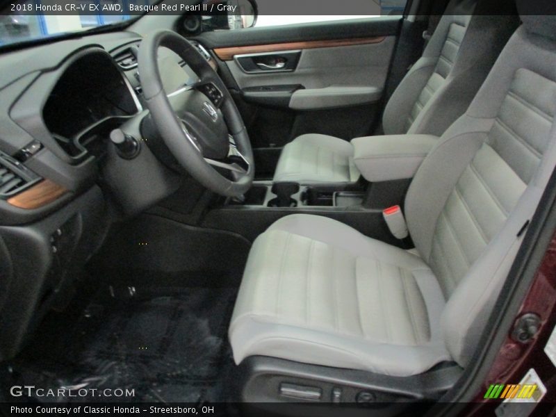 Basque Red Pearl II / Gray 2018 Honda CR-V EX AWD