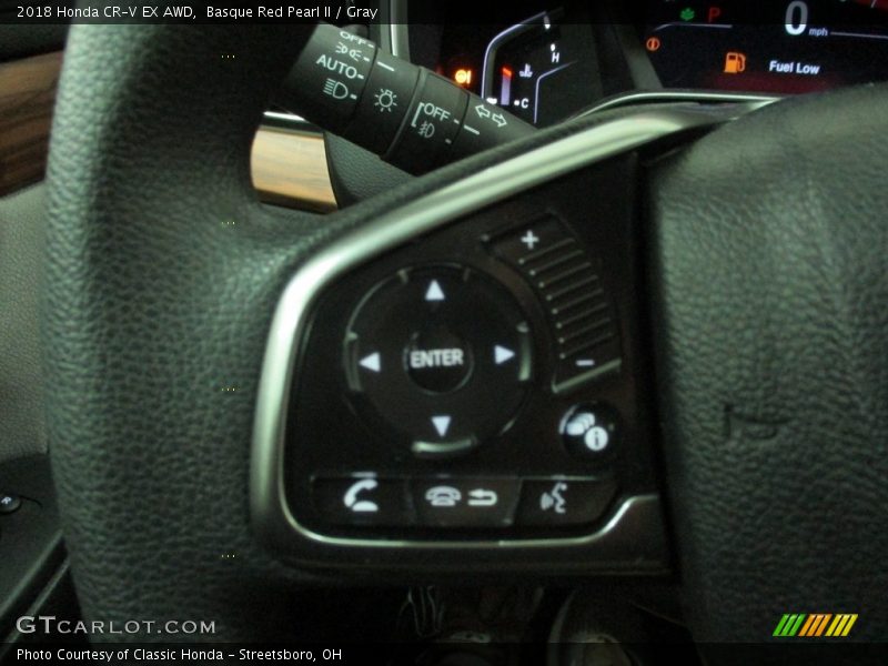 Basque Red Pearl II / Gray 2018 Honda CR-V EX AWD