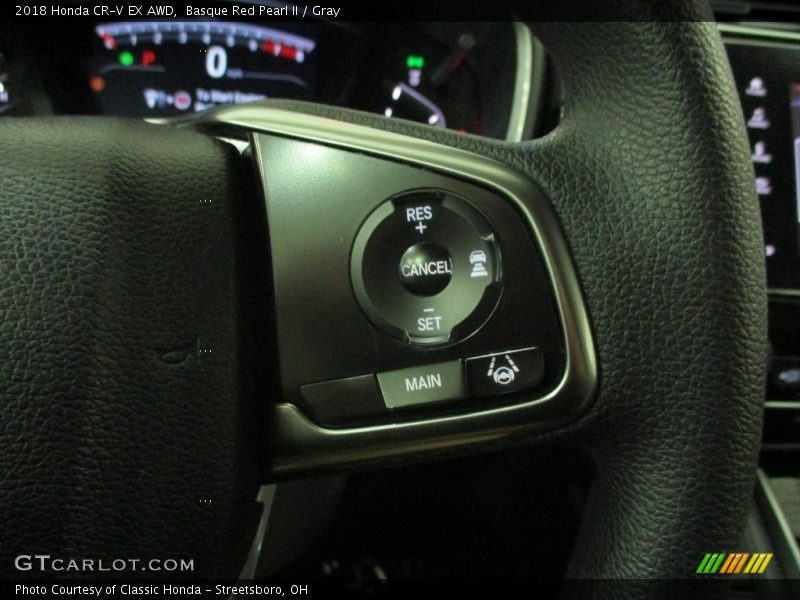 Basque Red Pearl II / Gray 2018 Honda CR-V EX AWD
