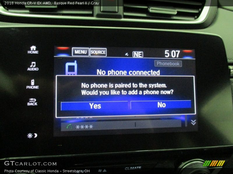 Basque Red Pearl II / Gray 2018 Honda CR-V EX AWD