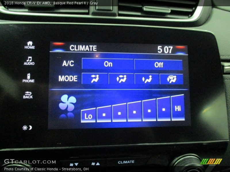 Basque Red Pearl II / Gray 2018 Honda CR-V EX AWD