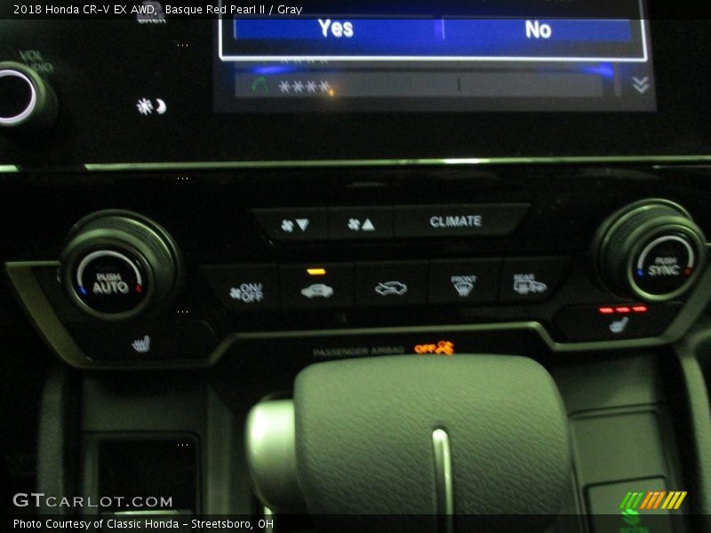 Basque Red Pearl II / Gray 2018 Honda CR-V EX AWD