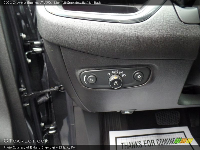 Controls of 2021 Equinox LT AWD