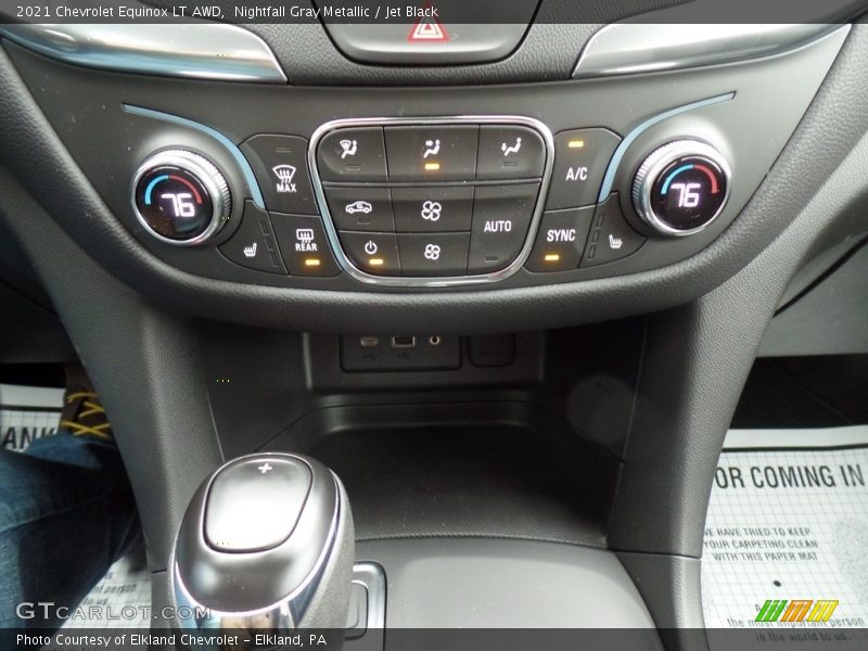Controls of 2021 Equinox LT AWD