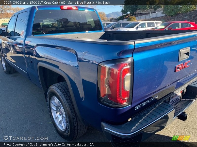 Stone Blue Metallic / Jet Black 2017 GMC Sierra 1500 SLT Crew Cab 4WD