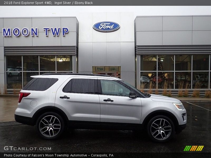 Ingot Silver / Ebony Black 2018 Ford Explorer Sport 4WD