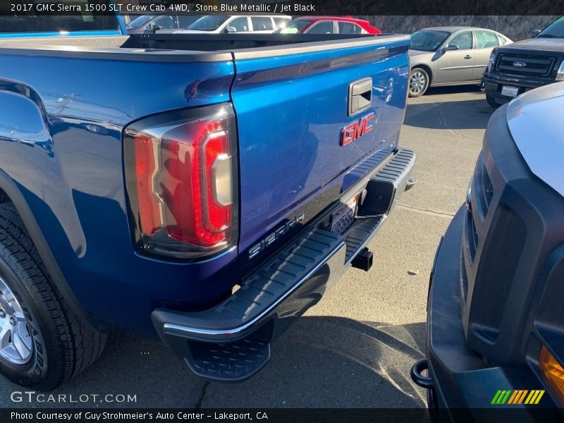 Stone Blue Metallic / Jet Black 2017 GMC Sierra 1500 SLT Crew Cab 4WD