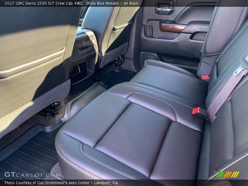 Stone Blue Metallic / Jet Black 2017 GMC Sierra 1500 SLT Crew Cab 4WD