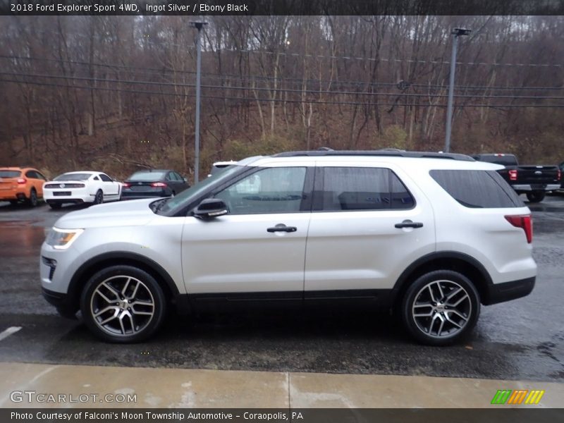 Ingot Silver / Ebony Black 2018 Ford Explorer Sport 4WD