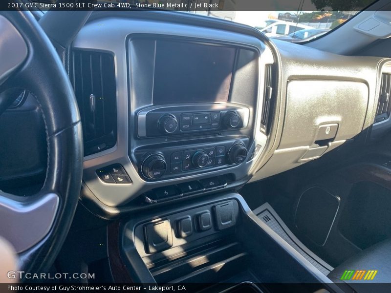 Stone Blue Metallic / Jet Black 2017 GMC Sierra 1500 SLT Crew Cab 4WD