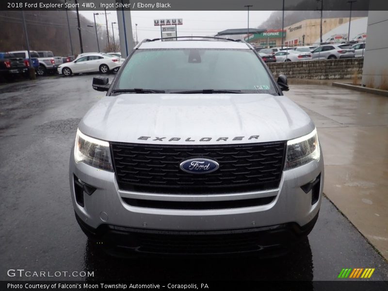 Ingot Silver / Ebony Black 2018 Ford Explorer Sport 4WD