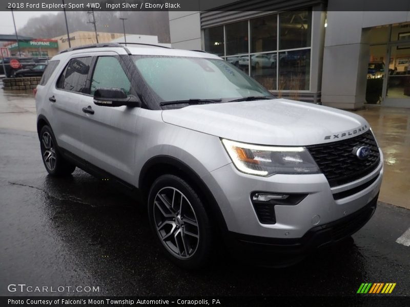 Ingot Silver / Ebony Black 2018 Ford Explorer Sport 4WD