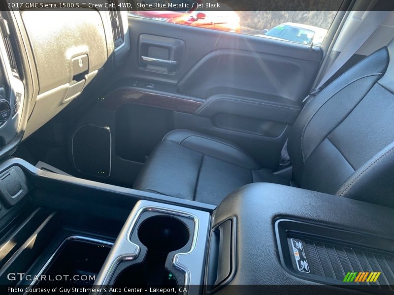 Stone Blue Metallic / Jet Black 2017 GMC Sierra 1500 SLT Crew Cab 4WD