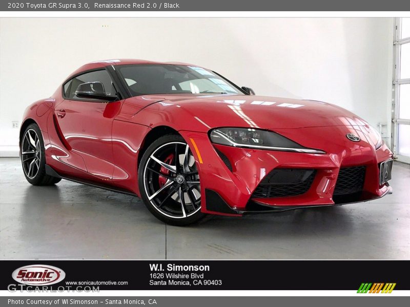 Renaissance Red 2.0 / Black 2020 Toyota GR Supra 3.0