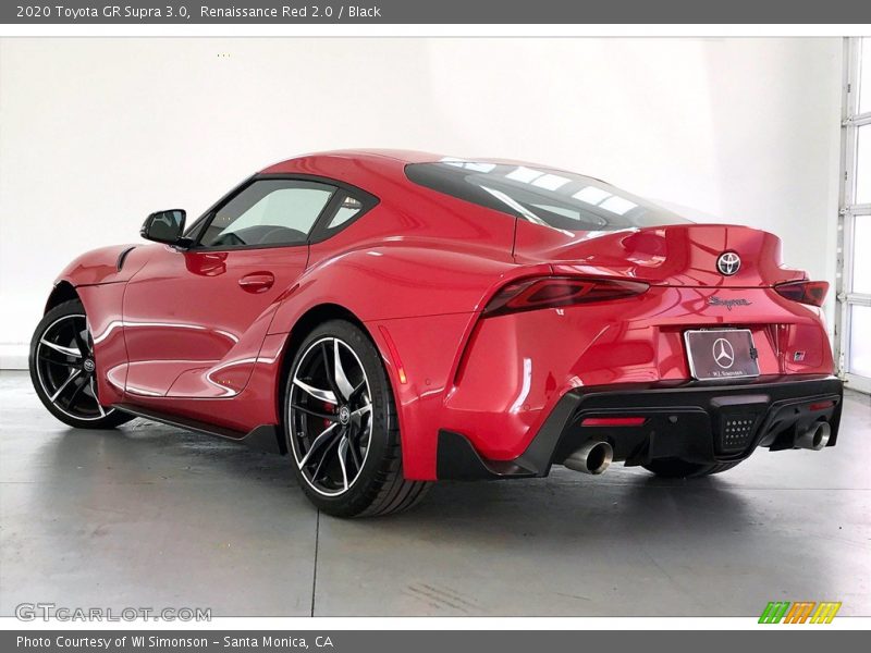 Renaissance Red 2.0 / Black 2020 Toyota GR Supra 3.0