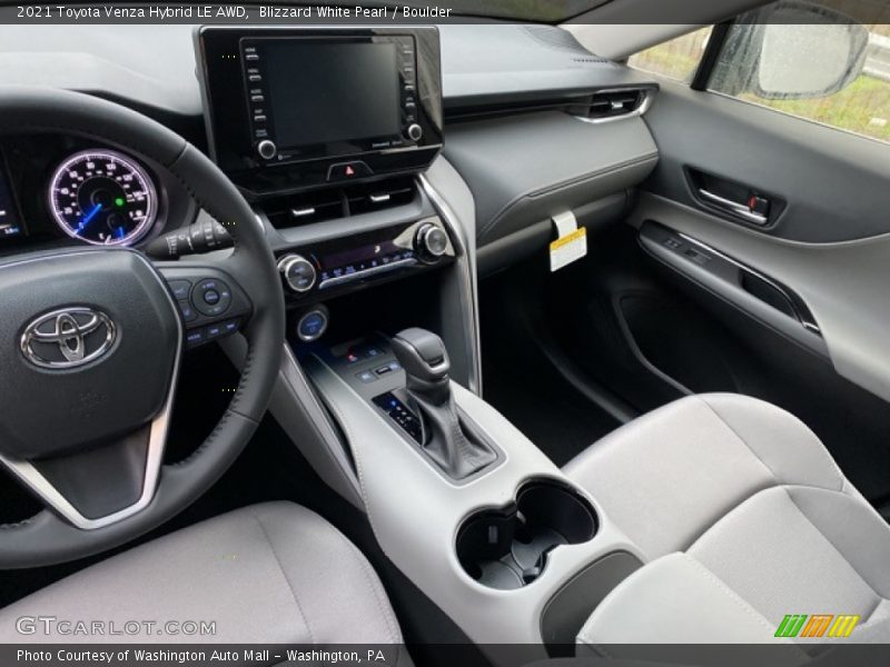 Blizzard White Pearl / Boulder 2021 Toyota Venza Hybrid LE AWD