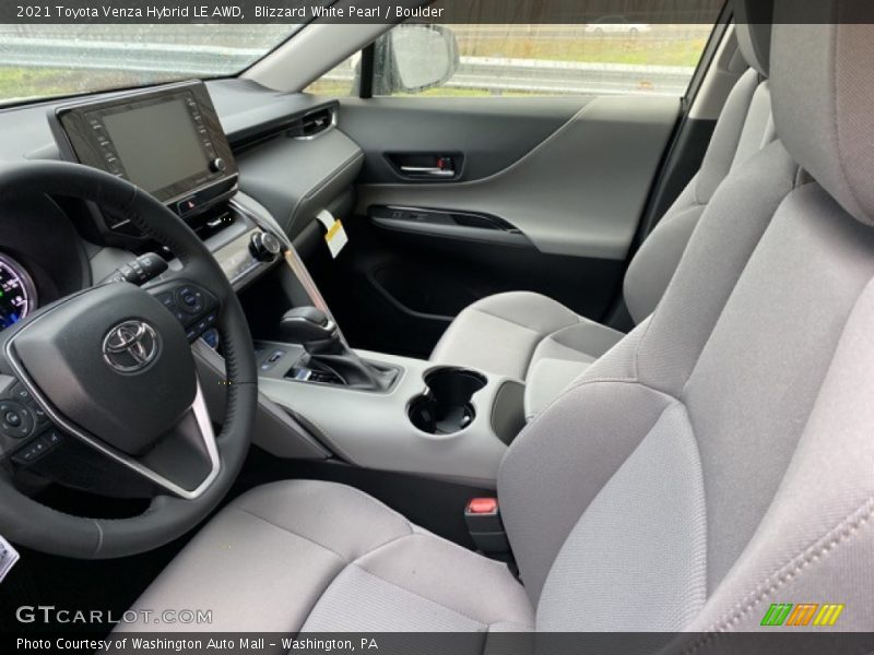 Blizzard White Pearl / Boulder 2021 Toyota Venza Hybrid LE AWD