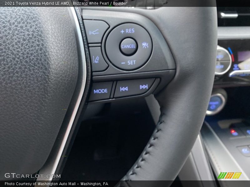 Blizzard White Pearl / Boulder 2021 Toyota Venza Hybrid LE AWD